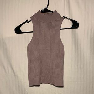 Stretchy Knit Mauve Turtleneck Camisole
